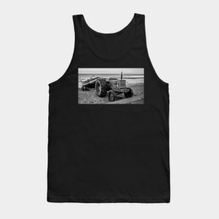 Tractor and fishing boat on Cromer beach, Norfolk Tank Top